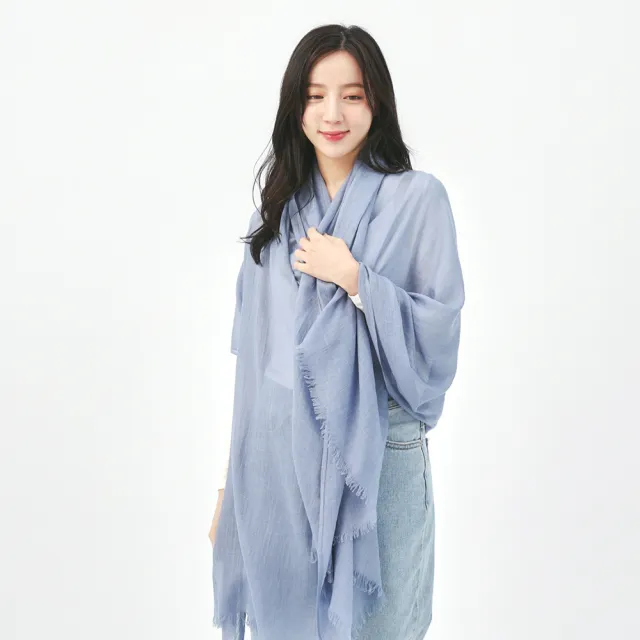 【KISSDIAMOND】韓系INS素面棉麻圍巾(保暖披肩/KDM-A007)
