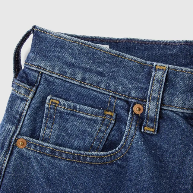 【GAP】女裝 高腰直筒牛仔褲-深藍色(729061)