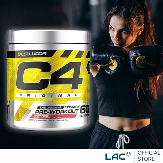 【LAC 利維喜】Cellucor C4運前肌酸粉末-綜合水果口味x1罐組(390克/精胺酸/重訓黑魔法/C4)