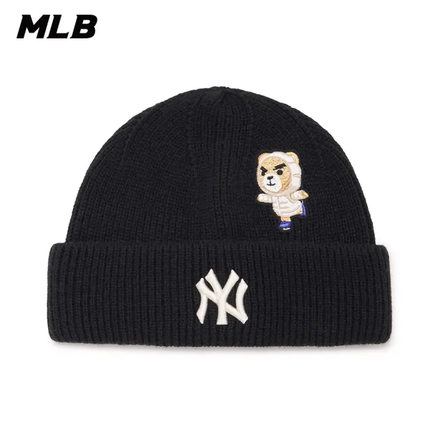 【MLB】針織毛帽 Mega Bear系列 紐約洋基隊(3ABNM0436-50BKS)
