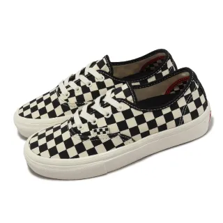 【VANS】滑板鞋 Skate Authentic 米白 黑 棋盤格 男鞋 女鞋 經典 休閒鞋(VN0A5FC8FS8)