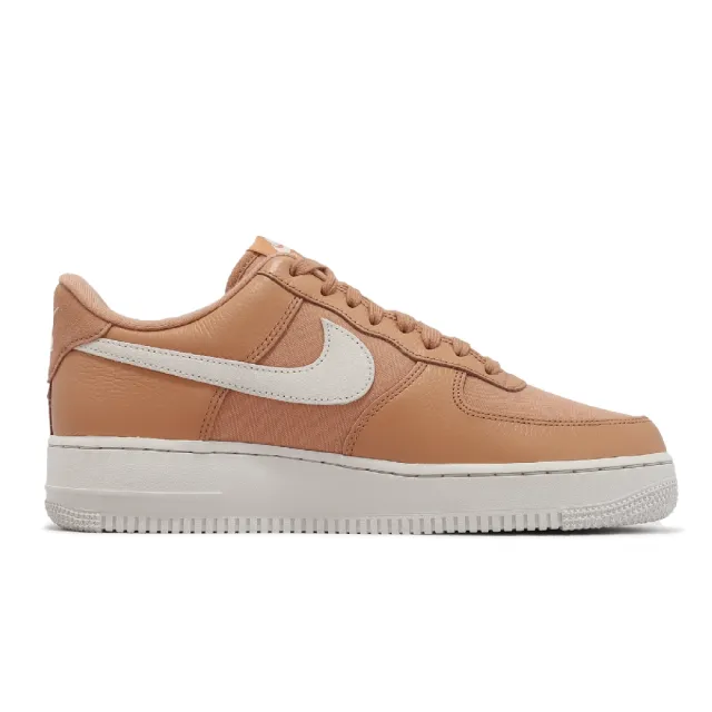 【NIKE 耐吉】休閒鞋 Air Force 1 07 LX 男鞋 白 橘 皮革 帆布 AF1 復古(DV7186-200)