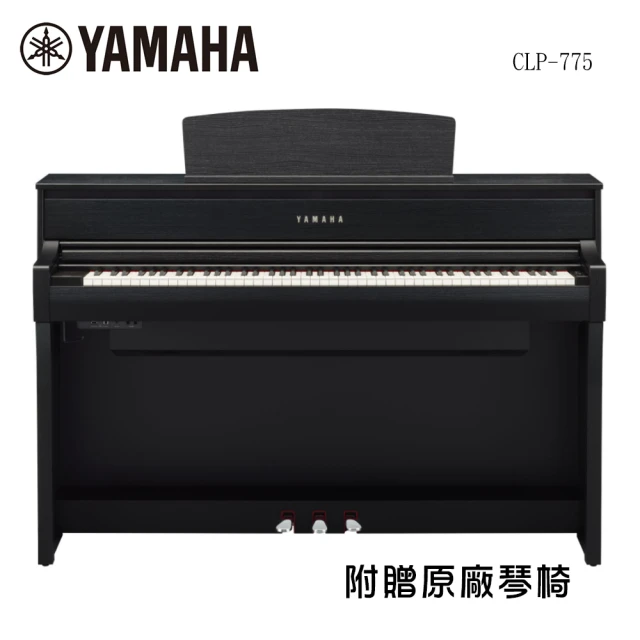 【Yamaha 山葉音樂】CLP-775 BK 數位電鋼琴 88鍵 沉穩黑色款(附贈耳罩耳機+保養組 原廠保固一年)