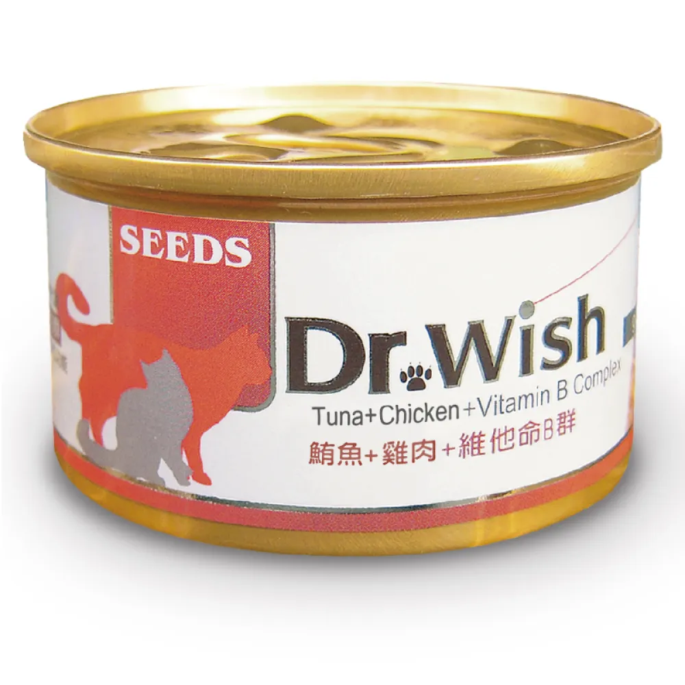 【Seeds 聖萊西】Dr. wish 愛貓機能餐罐85g*24罐(惜時/貓罐/成貓/副食)