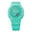 【CASIO 卡西歐】ITZY YEJI同款纖薄精緻數位指針雙顯腕錶 綠松藍 40.2mm(GMA-P2100-2A)