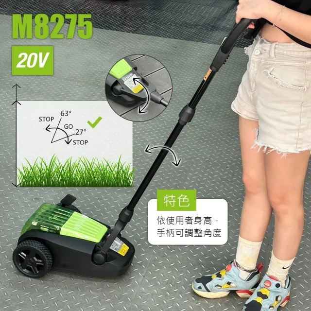 【TEXDON 得世噸】20V鋰電推草機 手推式割草機  單電組4.0AH(除草機 修草機)