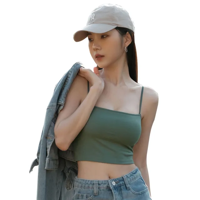 【EASY SHOP】Banana Pie-BRA TOP平口短版爆乳涼感背心(綠野仙蹤)