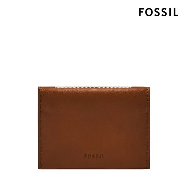 【FOSSIL 官方旗艦館】Westover 真皮輕巧短夾-咖啡色 ML4642210(禮盒組附鐵盒)