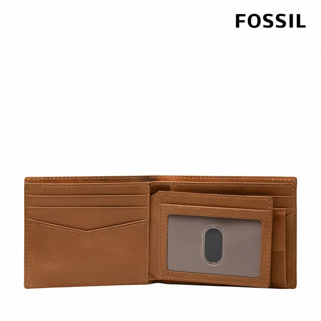 【FOSSIL 官方旗艦館】Everett 真皮大零錢袋皮夾-金棕色 ML4400216(禮盒組附鐵盒)