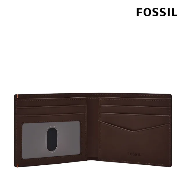 【FOSSIL 官方旗艦館】Bronson 真皮證件格皮夾-義式咖啡色 ML4561206(禮盒組附鐵盒)
