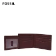 【FOSSIL 官方旗艦館】Everett 真皮證件格經典男夾-茄紫色 ML4469540(禮盒組附鐵盒)