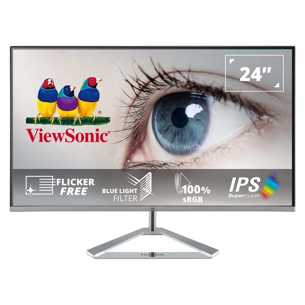 【ViewSonic 優派】VX2476-SH 24型 IPS 75Hz 護眼電腦螢幕(可壁掛/4ms)