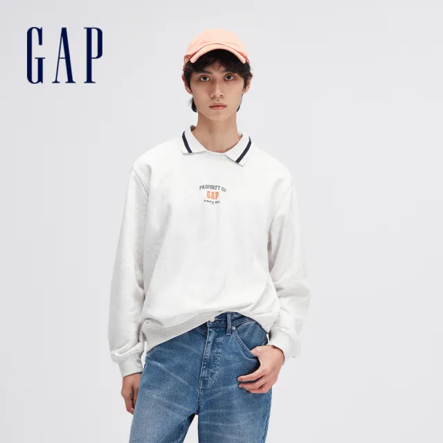 【GAP】男裝 Logo翻領長袖上衣/襯衫-多色可選(885521&891052)