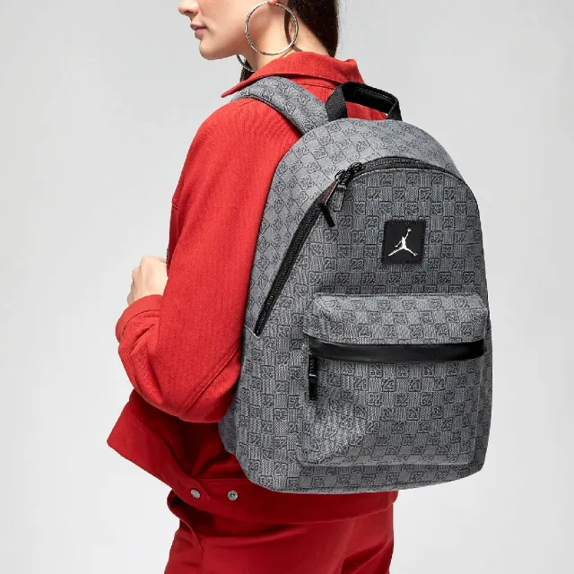 NIKE 耐吉】後背包Jordan Monogram Backpack 灰黑13吋筆電包雙肩