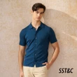 【SST&C 新品９折】星空藍開襟短袖針織衫1112402002