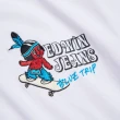 【EDWIN】男裝 印地安寬短袖T恤(白色)