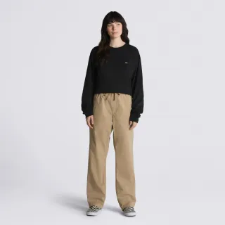 【VANS 官方旗艦】Range Relaxed 男女款奶茶色彈性腰圍長褲