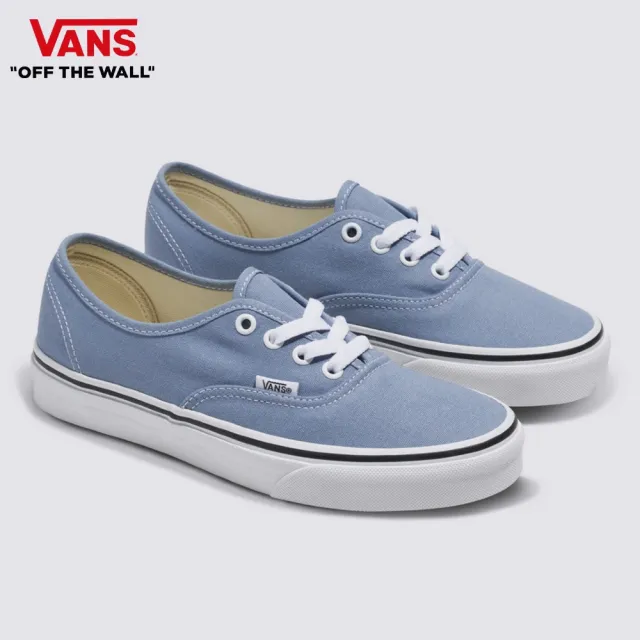 【VANS 官方旗艦】Authentic 男女款灰藍色滑板鞋/休閒鞋/帆布