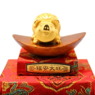 【生活金藝】黃金擺件 富貴寶豬(金重足0.97錢)