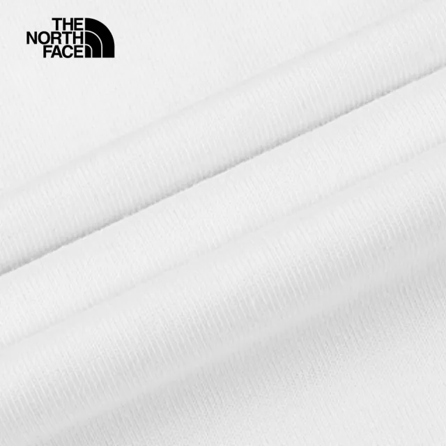 【The North Face 官方旗艦】【情侶款】北面男女款白色可愛小花朵印花短袖T恤｜8CSSFN4