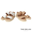 【TINO BELLINI 貝里尼】歐洲進口全真皮雙寬帶厚底涼鞋FSNT014(裸膚)