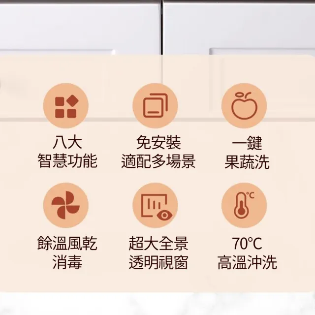 110v全自動洗碗機 烘碗機(4人份大容量 免安裝洗碗機 手動加水洗碗機 消毒殺菌)