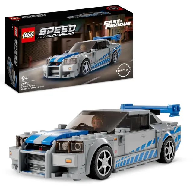 【LEGO 樂高】極速賽車系列 76917 2 Fast 2 Furious Nissan Skyline GT-R R34(玩命關頭 跑車 賽車模型)