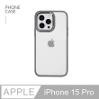 【General】iPhone 15 Pro 手機殼 i15 Pro 6.1吋 保護殼 無機質風格金屬鏡框軟邊硬殼保護套