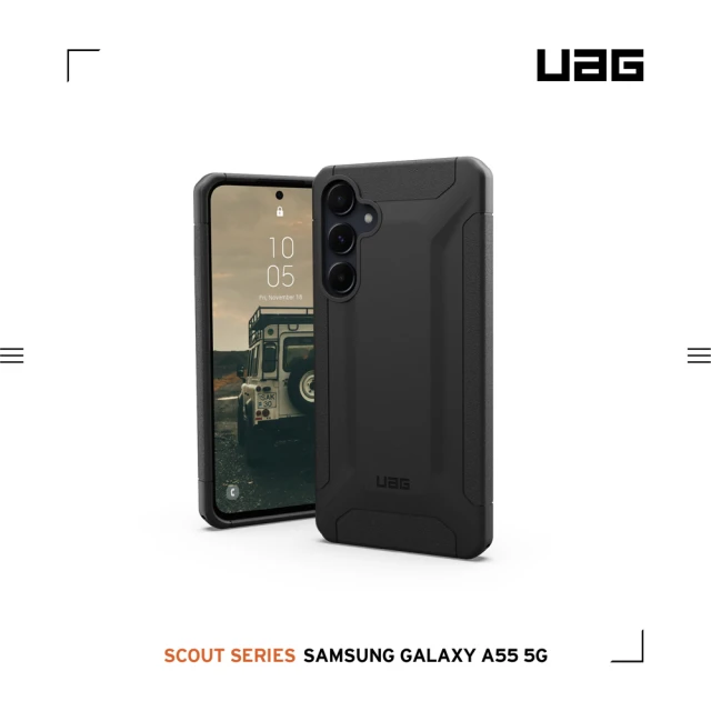 UAGUAG Galaxy A55 5G 耐衝擊保護殼-黑(支援NFC技術)