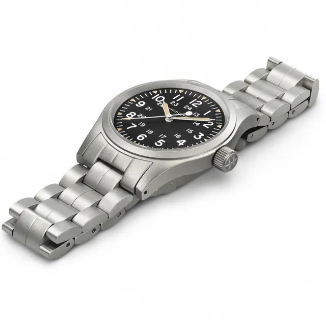 【HAMILTON 漢米爾頓旗艦館】陸戰系列腕錶42mm(手動上鍊 中性 精鋼錶帶 H69439131)