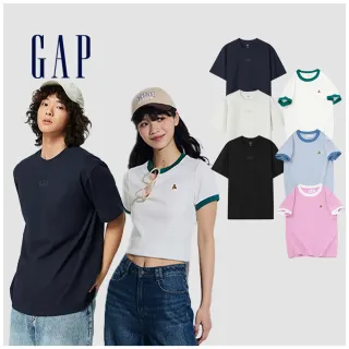 【GAP】男裝 Logo純棉圓領短袖T恤 水洗棉系列-多色可選(885843)