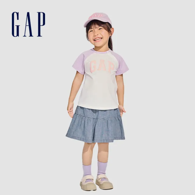 【GAP】幼童裝 Logo/小熊印花純棉圓領短袖T恤-多色可選(890235)