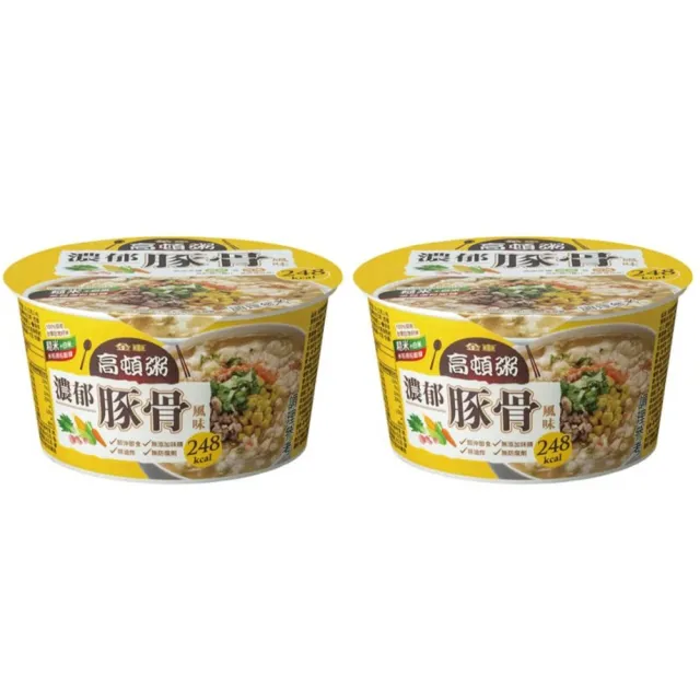 【金車/伯朗】高頓粥 濃郁豚骨風味-12碗/箱x2(共24入)