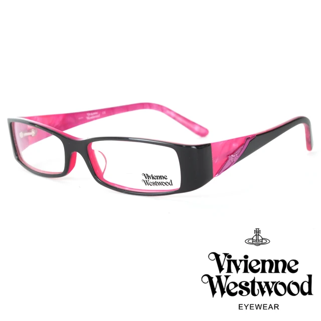 Vivienne WestwoodVivienne Westwood 俐落流線型長方框光學鏡框(黑 VW16602)