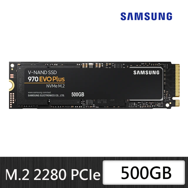 SAMSUNG 三星 搭 2TB HDD ★ 970 EVO Plus 500GB M.2 2280 SSD 固態硬碟(MZ-V7S500BW)