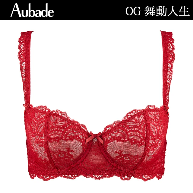 Aubade 舞動人生蕾絲無襯內衣 性感內衣 法國進口 女內衣(OG-紅)