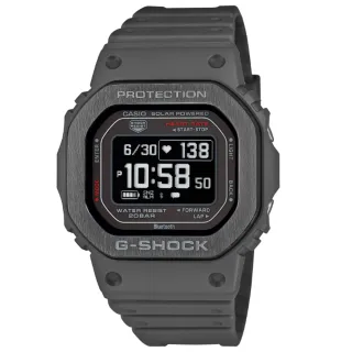 【CASIO 卡西歐】G-SHOCK G-SQUAD系列 太陽能 藍牙運動電子錶_灰_DW-H5600MB-8_44.5mm