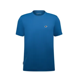 【Mammut 長毛象】Mammut Essential T-Shirt AF Men 防曬布章LOGO短袖T恤 男款 深冰藍PRT1 #1017-05080