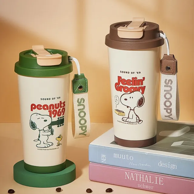 【SNOOPY 史努比】史努比316不鏽鋼咖啡杯隨行杯500ML(隨行咖啡杯 保溫杯)