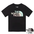 【The North Face】童 純棉多彩品牌LOGO短袖T恤/純棉材質.圓領設計(88ME-JK3 黑色)