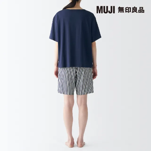 【MUJI 無印良品】女清爽舒適棉質短袖家居睡衣(共4色)