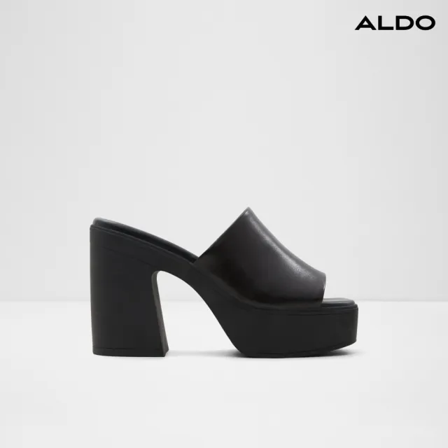 【ALDO】MAYSEE-個性厚底涼拖鞋-女鞋(黑色)