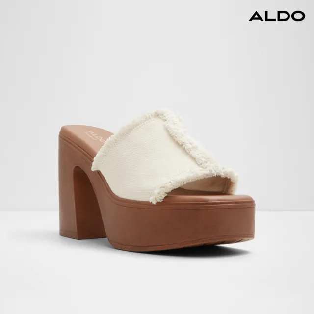 【ALDO】MAYSEE-個性厚底涼拖鞋-女鞋(米白色)