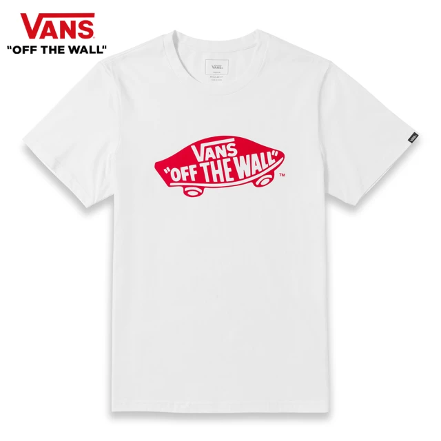 VANS 官方旗艦 男女款白色滑板Logo短袖T恤