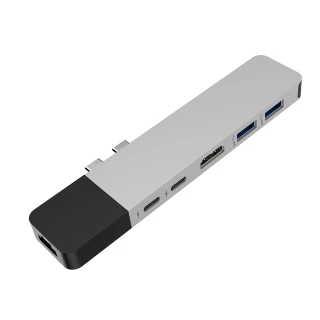 【HyperDrive】6-in-2 USB-C Hub-銀(適用M1/M2/M3)