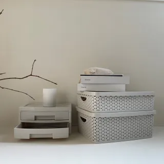 【GINII 基尼家居】桌上型抽屜收納櫃2F 辦公收納 文具收納 桌面收納 無印風 台灣製造