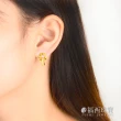 【福西珠寶】9999黃金耳環 雙圈 交錯相扣寶石耳環(金重1.38錢+-0.03錢)