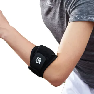 【Vital Salveo 紗比優】可調式軟墊鍺能量護肘帶單支入(遠紅外線網球高爾夫球護肘束帶-台灣製造護具)