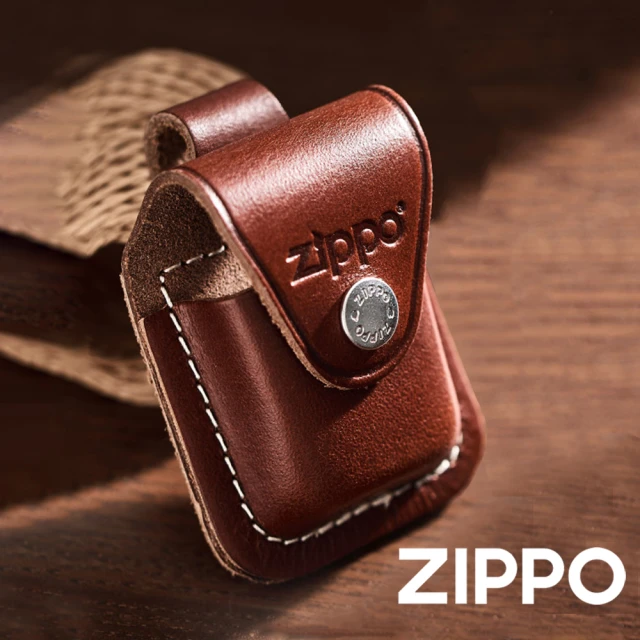 【Zippo】打火機釦型皮套-棕色(美國防風打火機)