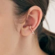 【ete】K10MPG Liner Cuff 珍珠線型耳釦(粉霧金色)